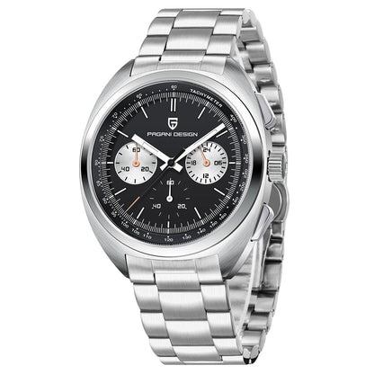 PAGANI DESIGN 2024 Retro Luxury Men's Watches Sports Chronograph VK63 Quartz Watch For Men AR Sapphire Waterproof Leather Clock