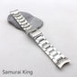 Mod Samurai King SRPE Watch Bracelet Stainless Steel 22mm Watch Strap Deployment Folding Buckle Solid Arc Ends Watch Band