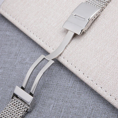 22mm Quality 316L Stainless Steel Woven Mesh Watchband For Breitling/Omega/IWC/Tudor Strap AB2010 Solid Metal Watch Bracelet