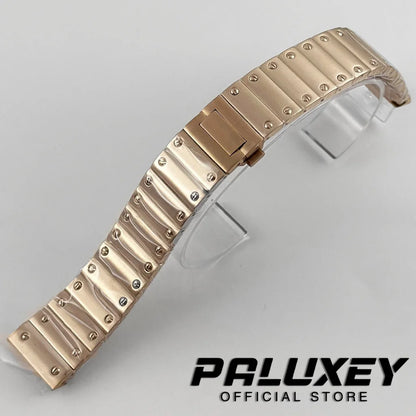 High Quality 21MM Watch Accessories Fit For Santos Modification Parts Solid Stainless Steel Watch Bracelet NH34 NH35 NH36 Parts