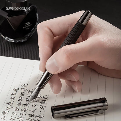 New Smooth Hongdian 1866 Wood 35# Nib Fountain Pen Writing Ink Pen Long Knife Nib School Office Supplies Gift Pens