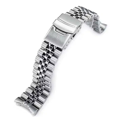 22mm Super Suitable for Seiko Nh35 Skx007 Jubilee Brushed 316L Solid Stainless Steel Curved End Skx 007 Watch Bracelet