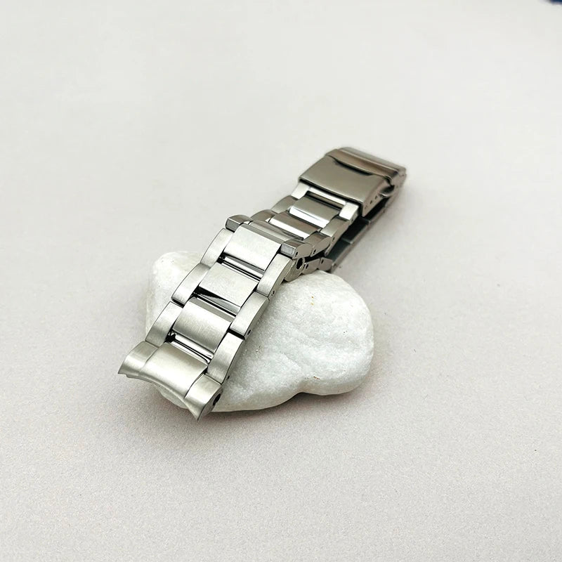 Mod 20mm Watch Bracelet SPB185 SPB187 Watch Band Fits Seiko Case Deployment Folding Clasp Buckle Curved Interface Strap