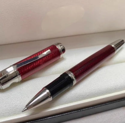 Hot John Kennedy JFK Carbon Fiber MB Gifts Fountain Pens Rollerball Ballpoint Pen Dark Blue Writing Stationery Gifts Fountain