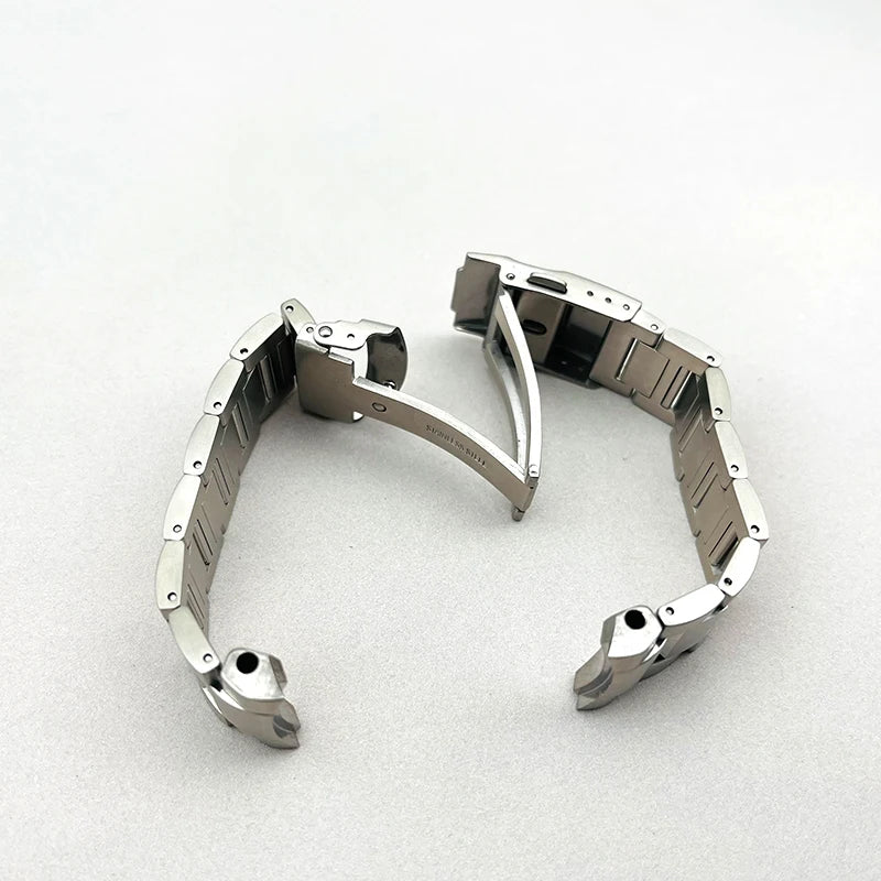 Mod 20mm Watch Bracelet SPB185 SPB187 Watch Band Fits Seiko Case Deployment Folding Clasp Buckle Curved Interface Strap