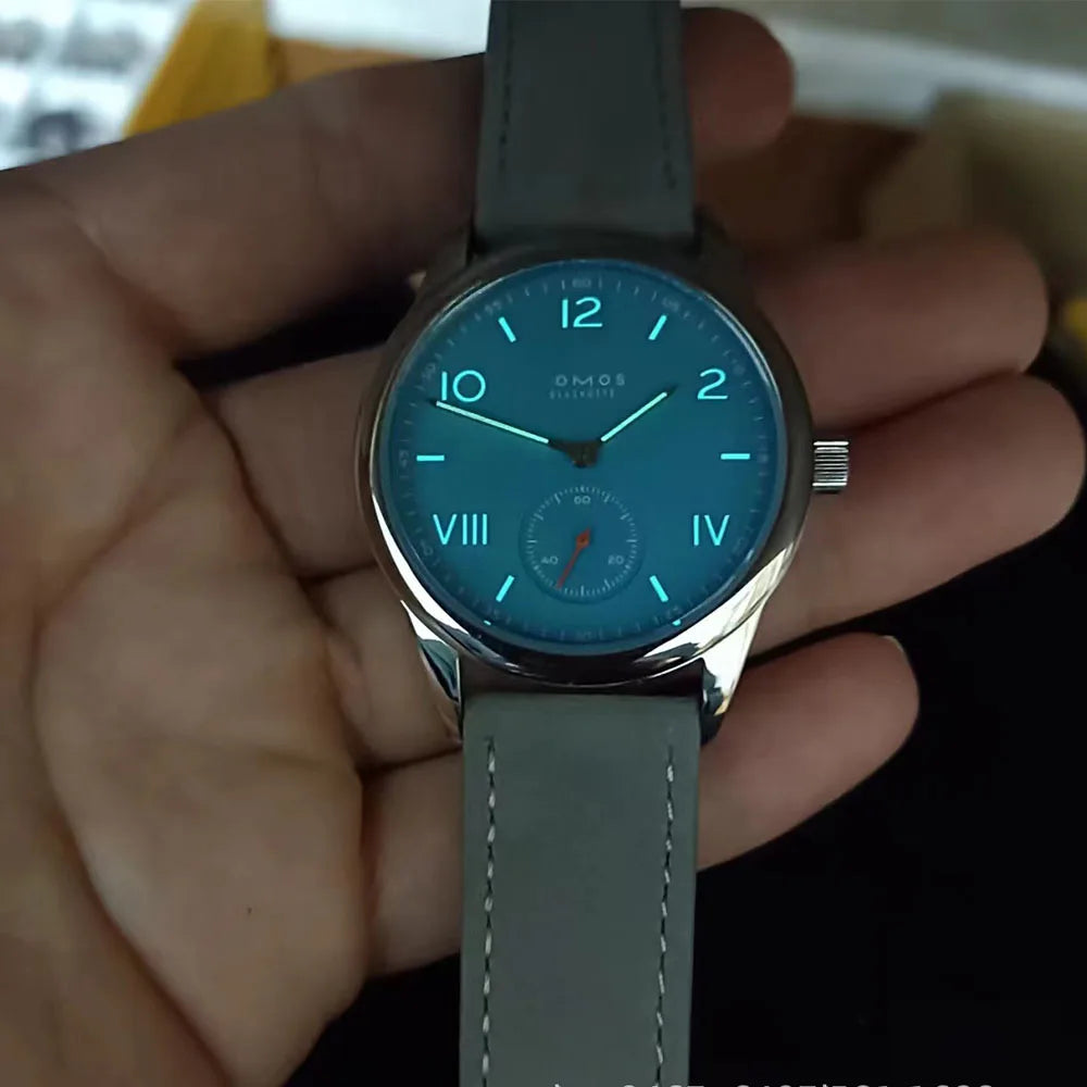 High-end men's 39mm automatic mechanical watch, equipped with Seagull ST17 movement, waterproof and features luminous function.