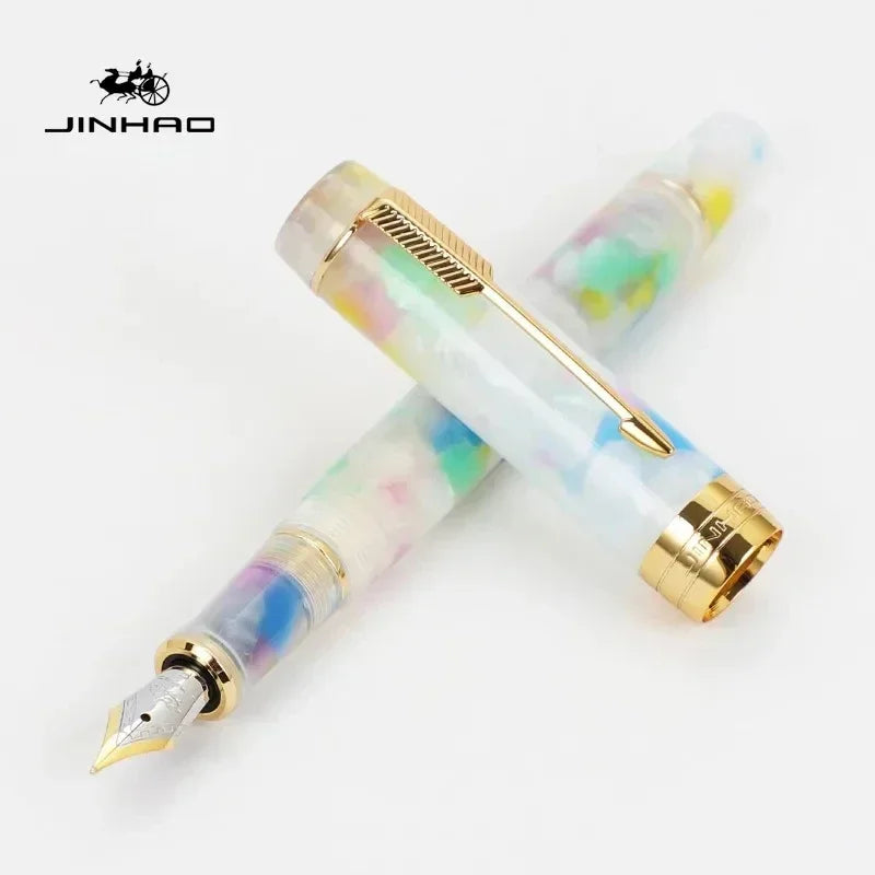 Jinhao 100 Mini Fountain Pen Golden Arrow Clip Luxury Pen M/F/EF Nib Writing ink Pens Stationery Business Office School Supplies
