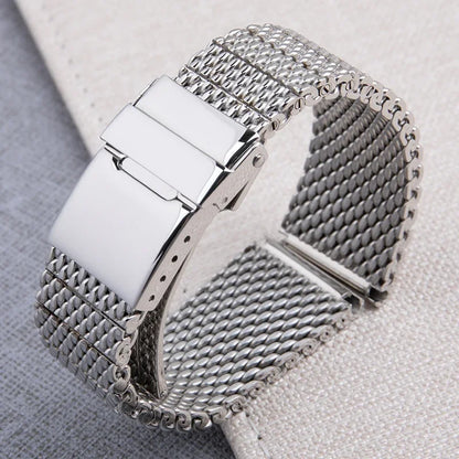 22mm Quality 316L Stainless Steel Woven Mesh Watchband For Breitling/Omega/IWC/Tudor Strap AB2010 Solid Metal Watch Bracelet