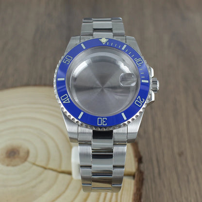 40mm NH35 Watch Case bands Sapphire for Seiko NH35 NH36 8215 2824 PT5000 Oyster Bracelet Sliding Lock Watch Bracelet Repair Part