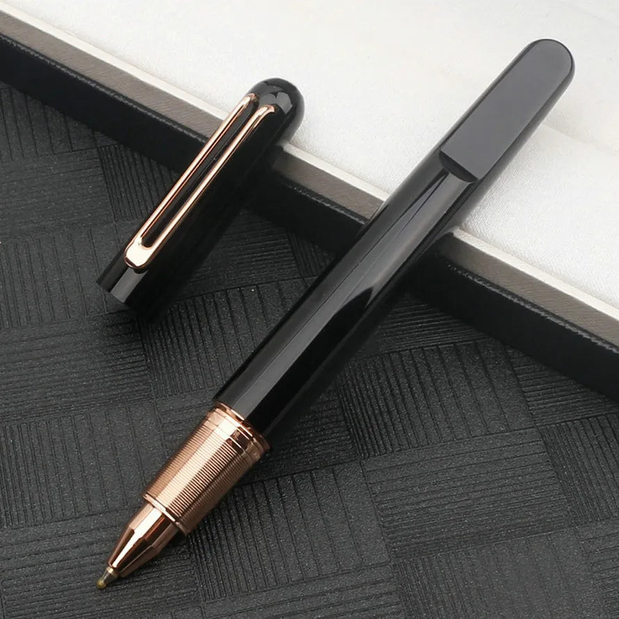 Ultra Black M Collection Rollerball Signnature Pens Best Resin Fountain Pen with Magnetic Cap Cute Stationery
