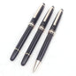 Monte Meisterstuck Collection Black Resin Ballpoint MB Rollerball Pens Platinum Coated Inlay Series Number 163 Pen