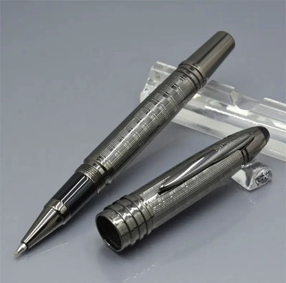 Hot John Kennedy JFK Carbon Fiber MB Gifts Fountain Pens Rollerball Ballpoint Pen Dark Blue Writing Stationery Gifts Fountain