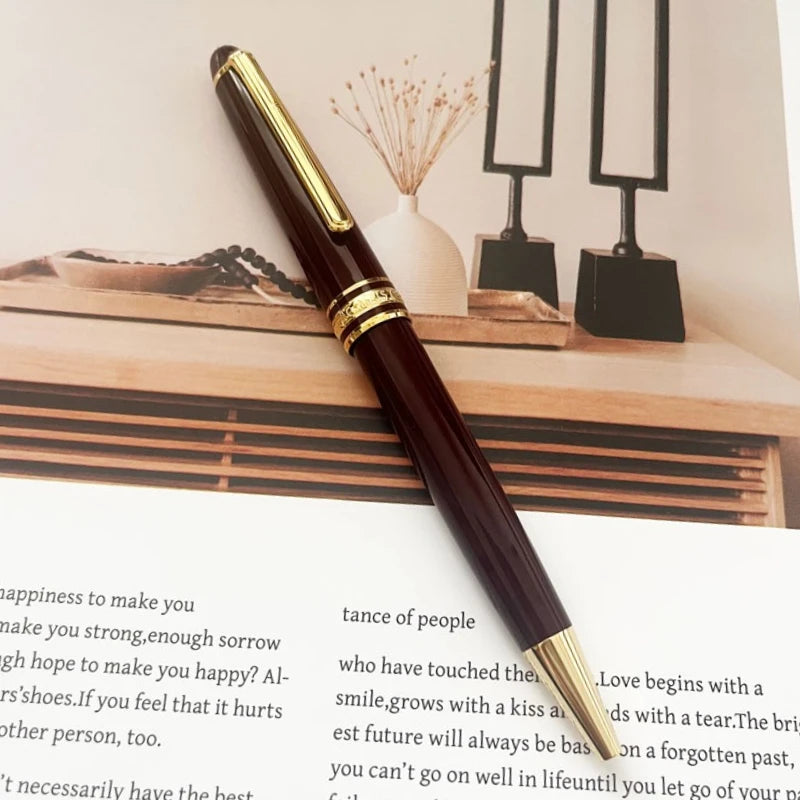 Monte Meisterstuck Collection Black 163 Pen Resin Ballpoint MB Rollerball Pens Platinum Coated Inlay Series Number Blance