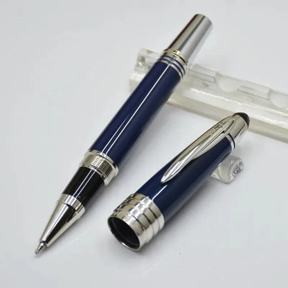 Hot John Kennedy JFK Carbon Fiber MB Gifts Fountain Pens Rollerball Ballpoint Pen Dark Blue Writing Stationery Gifts Fountain