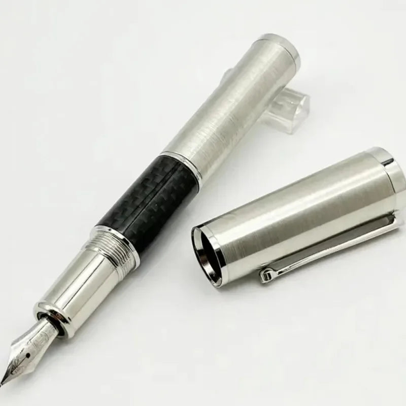 Hot John Kennedy JFK Carbon Fiber MB Gifts Fountain Pens Rollerball Ballpoint Pen Dark Blue Writing Stationery Gifts Fountain