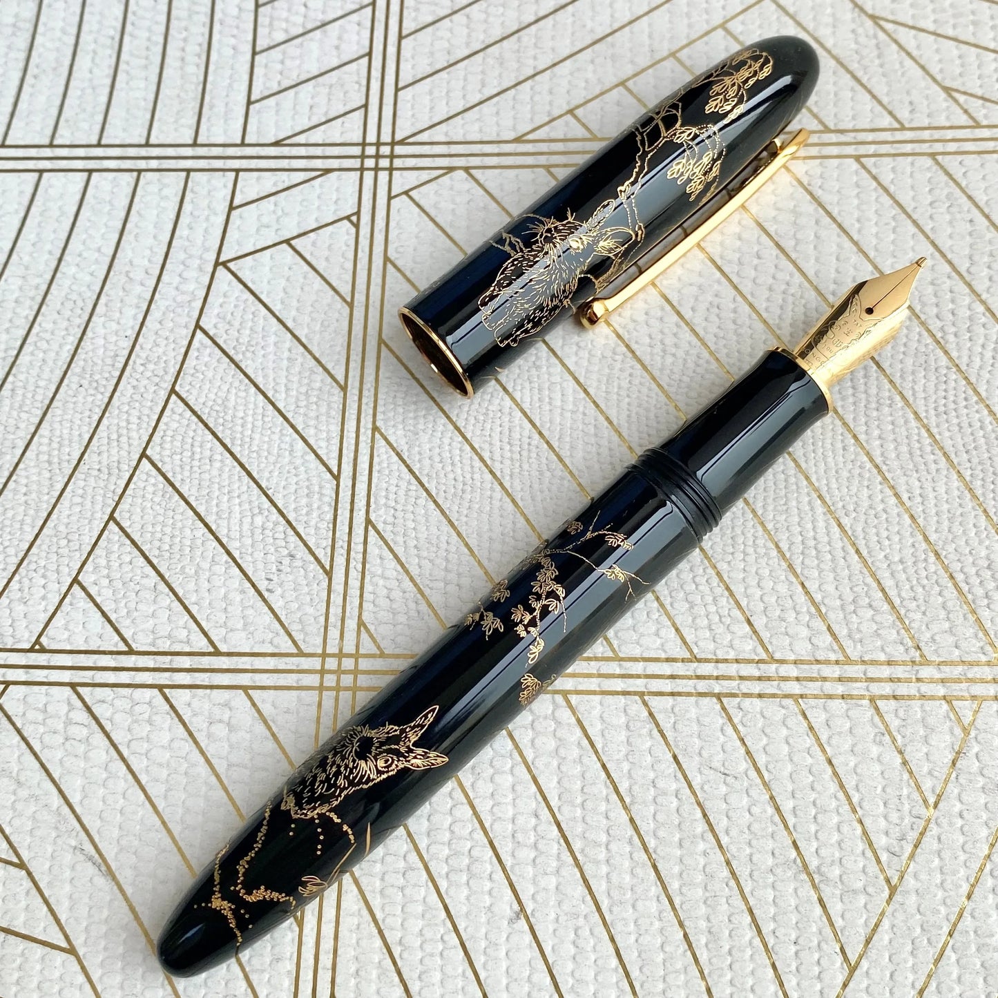Hongdian N23 Fountain Pen Rabbit Year Limited High-End Students Business Office Writing Supplies Gold Carving Student Gift Pens