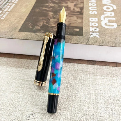 ADMOK M800 Acrylic Piston Fountain Pen BOCK/Schmidt Soft Smooth No.6/35# Nib Inking Pelikan Copy Students Writing Gift Pens