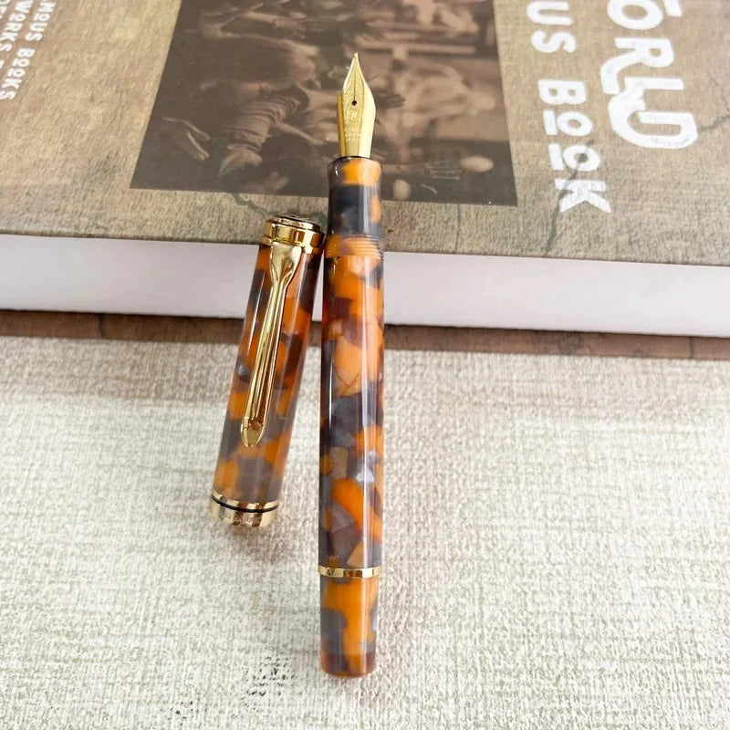 ADMOK M800 Acrylic Piston Fountain Pen BOCK/Schmidt Soft Smooth No.6/35# Nib Inking Pelikan Copy Students Writing Gift Pens