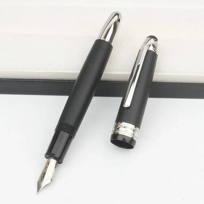 Nigra Rezina 149 Piŝta Plumo kun Fenestro por Vido, Rulpremilo, Arĝenta Ora Klipo, Komerca Oficeja Lernejo, Skribplumoj