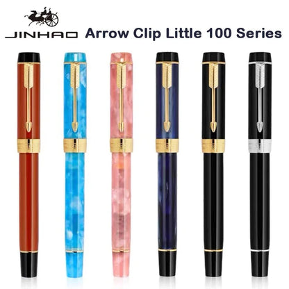 Jinhao 100 Mini Fountain Pen Golden Arrow Clip Luxury Pen M/F/EF Nib Writing ink Pens Stationery Business Office School Supplies