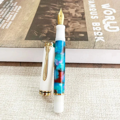 ADMOK M800 Acrylic Piston Fountain Pen BOCK/Schmidt Soft Smooth No.6/35# Nib Inking Pelikan Copy Students Writing Gift Pens