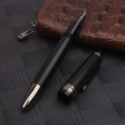 Nigra Rezina 149 Piŝta Plumo kun Fenestro por Vido, Rulpremilo, Arĝenta Ora Klipo, Komerca Oficeja Lernejo, Skribplumoj