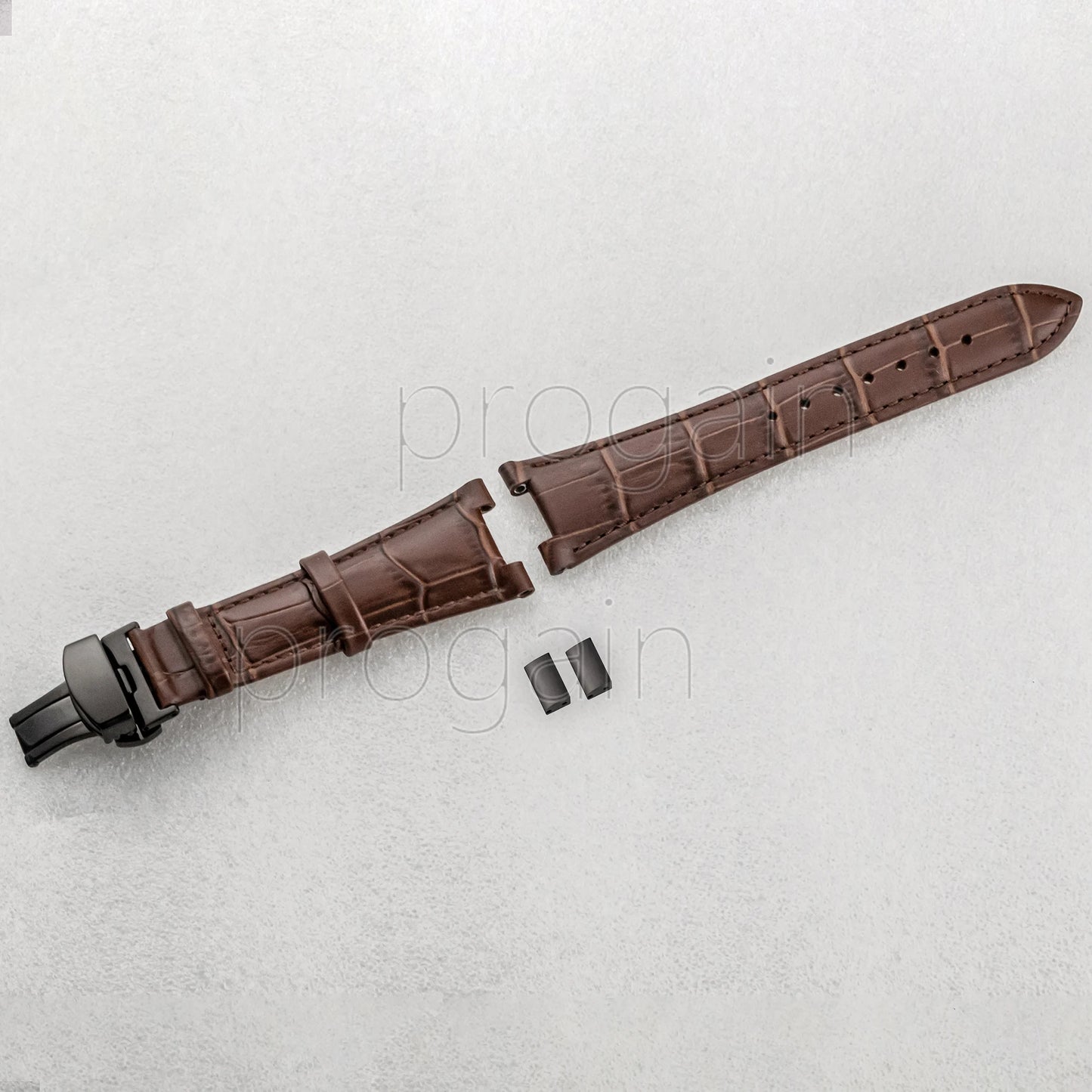 25mm Men's Genuine Leather Strap Watch Bracelet Wristband Replacements for Nautilus Accessories Parts Repair Tools