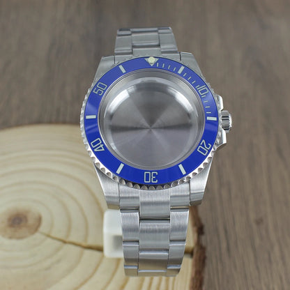 40mm NH35 Watch Case bands Sapphire for Seiko NH35 NH36 8215 2824 PT5000 Oyster Bracelet Sliding Lock Watch Bracelet Repair Part