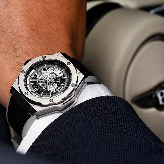 2025 Men's Automatic Watches Classic Multifunctional Mechanical Watch For Mens Business Stainless Steel Clock Waterproof Reloj