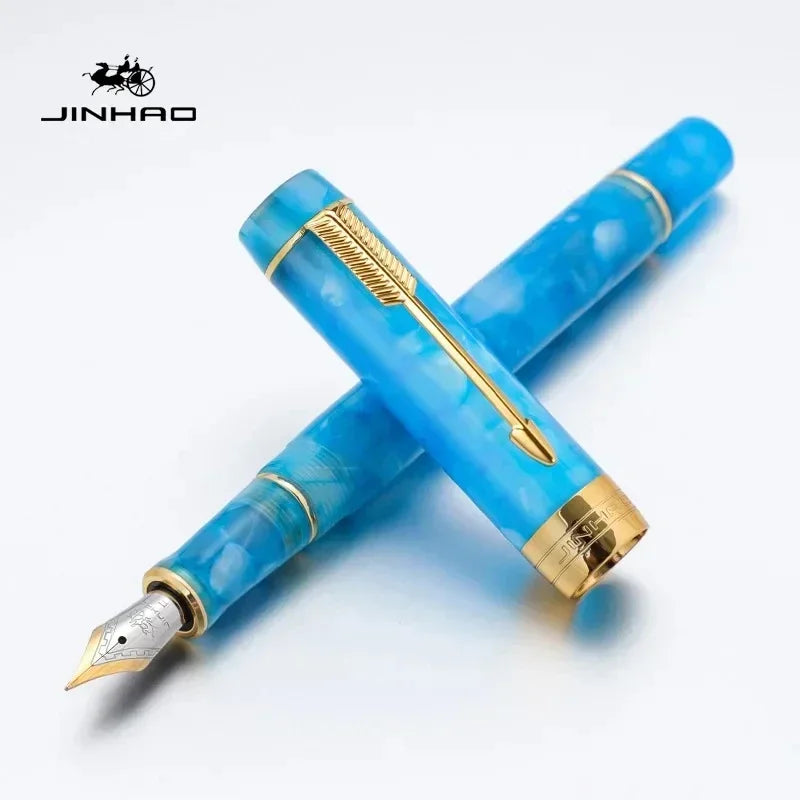 Jinhao 100 Mini Fountain Pen Golden Arrow Clip Luxury Pen M/F/EF Nib Writing ink Pens Stationery Business Office School Supplies