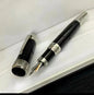 Hot John Kennedy JFK Carbon Fiber MB Gifts Fountain Pens Rollerball Ballpoint Pen Dark Blue Writing Stationery Gifts Fountain