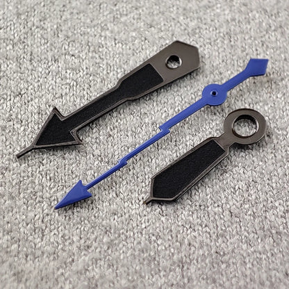 Modifita horloĝa akcesoraĵo NH35 Montriloj nigra horloĝa pinglo malforta verda brilo fulmo sekundmontrilo taŭga por NH35/NH36/4R/7S movado