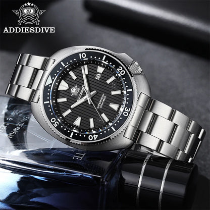 ADDIESDIVE Men's Watch AD2507 20Bar Waterproof Window Display Reloj Hombre BGW9 Super Luminous Sapphire Glass Quartz Watch