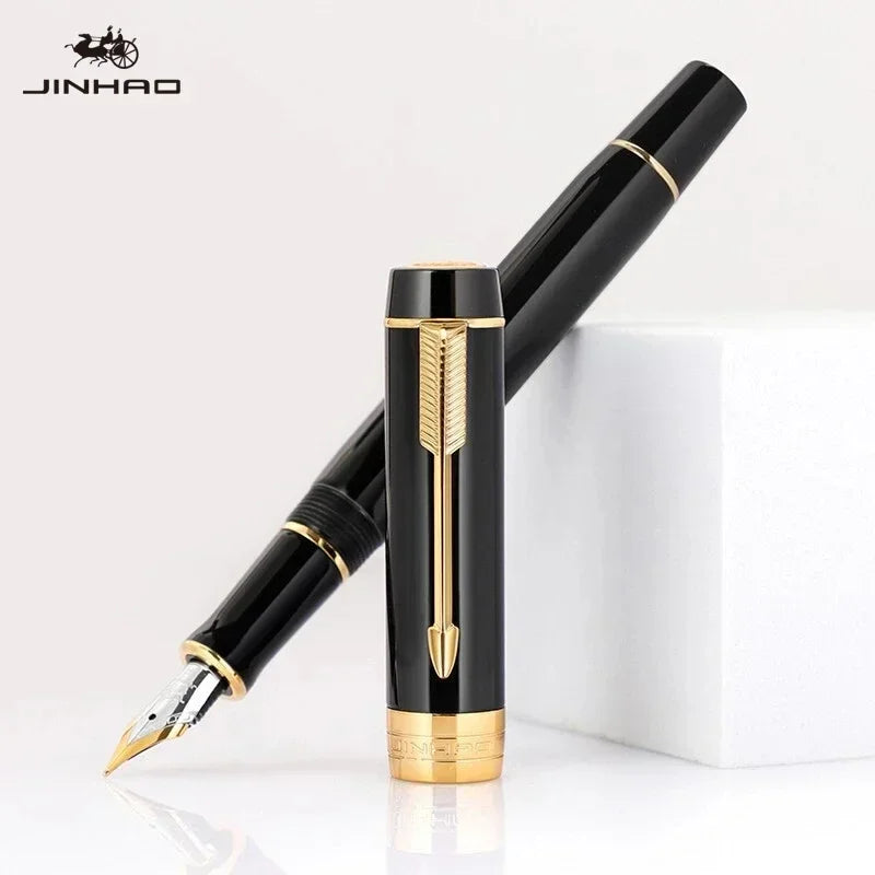 Jinhao 100 Mini Fountain Pen Golden Arrow Clip Luxury Pen M/F/EF Nib Writing ink Pens Stationery Business Office School Supplies