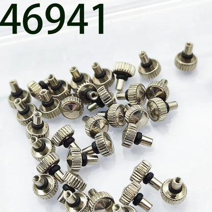 Horloĝa akcesoraĵo 46941 horloĝkapo, neoksidebla ŝtala akvorezista tenilo, horloĝkrono, alĝustigebla tempotenila kapo 2 pecoj