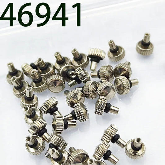 Horloĝa akcesoraĵo 46941 horloĝkapo, neoksidebla ŝtala akvorezista tenilo, horloĝkrono, alĝustigebla tempotenila kapo 2 pecoj