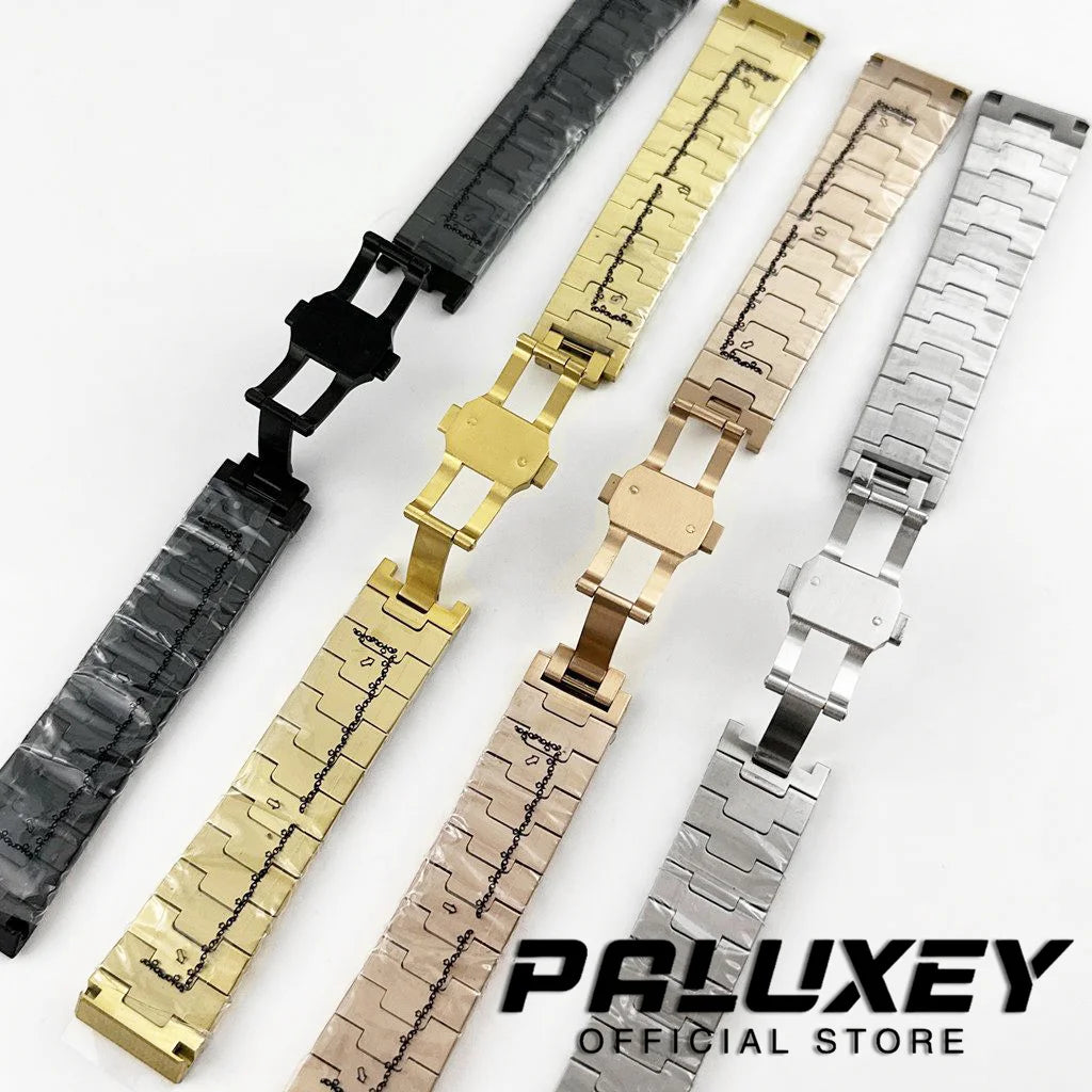 High Quality 21MM Watch Accessories Fit For Santos Modification Parts Solid Stainless Steel Watch Bracelet NH34 NH35 NH36 Parts