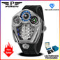 PINDU Design NEW Engine Series Quartz Watch Men TOP-luxurious Stainless steel Compass Waterproof Swiss quartz 762 movement watch