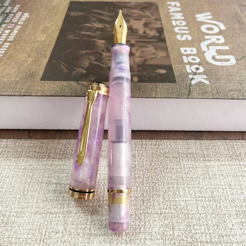 ADMOK M800 Acrylic Piston Fountain Pen BOCK/Schmidt Soft Smooth No.6/35# Nib Inking Pelikan Copy Students Writing Gift Pens