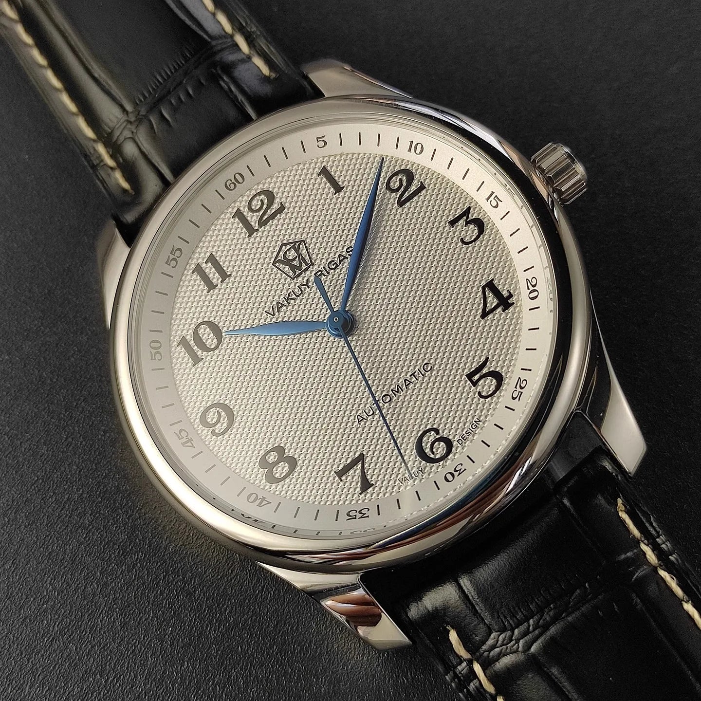 Vakuy Automatic Mechanical Watch Man's Business Auspicious Face Seagull ST2130 Movement Blue Pointer Waterproof Men's