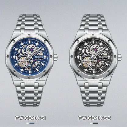 FAIRWHALE-Brajhorloĝoj Aŭtomata Mekanika Brakhorloĝo por Viroj, Neformala Sporta Horloĝo kun Lumaj Montriloj, viraj horloĝoj