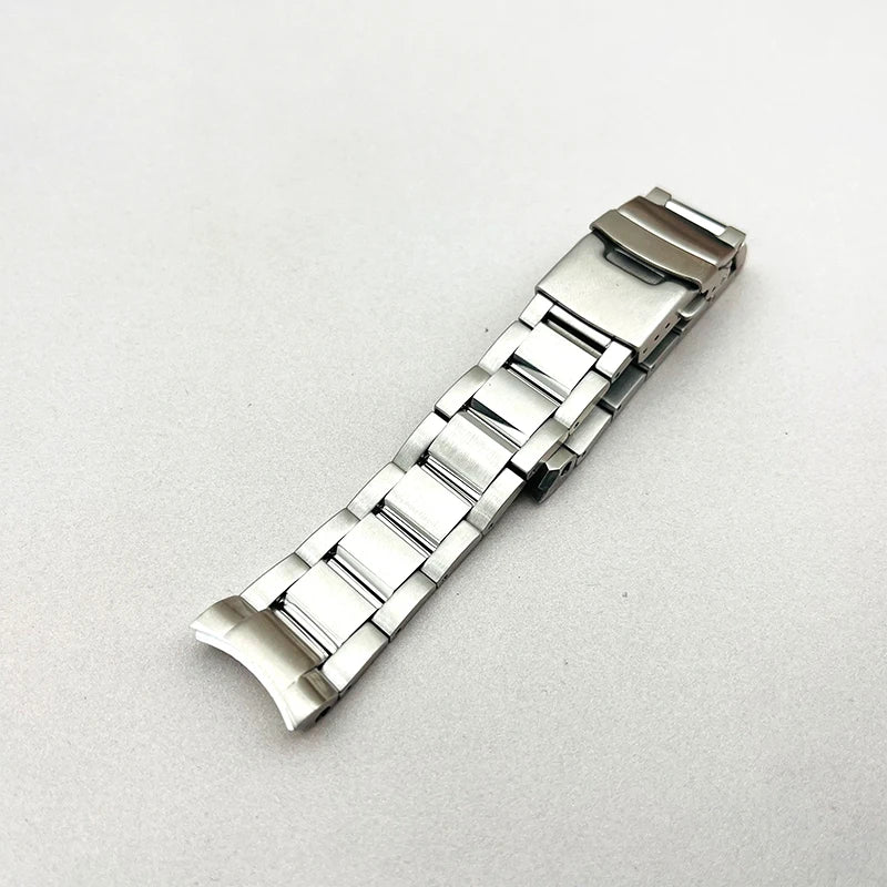 Mod 20mm Watch Bracelet SPB185 SPB187 Watch Band Fits Seiko Case Deployment Folding Clasp Buckle Curved Interface Strap