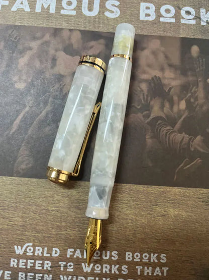 ADMOK M800 Acrylic Piston Fountain Pen BOCK/Schmidt Soft Smooth No.6/35# Nib Inking Pelikan Copy Students Writing Gift Pens