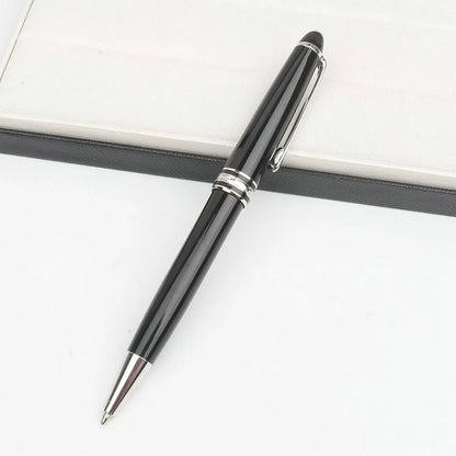 Monte Meisterstuck Collection Black Resin Ballpoint MB Rollerball Pens Platinum Coated Inlay Series Number 163 Pen