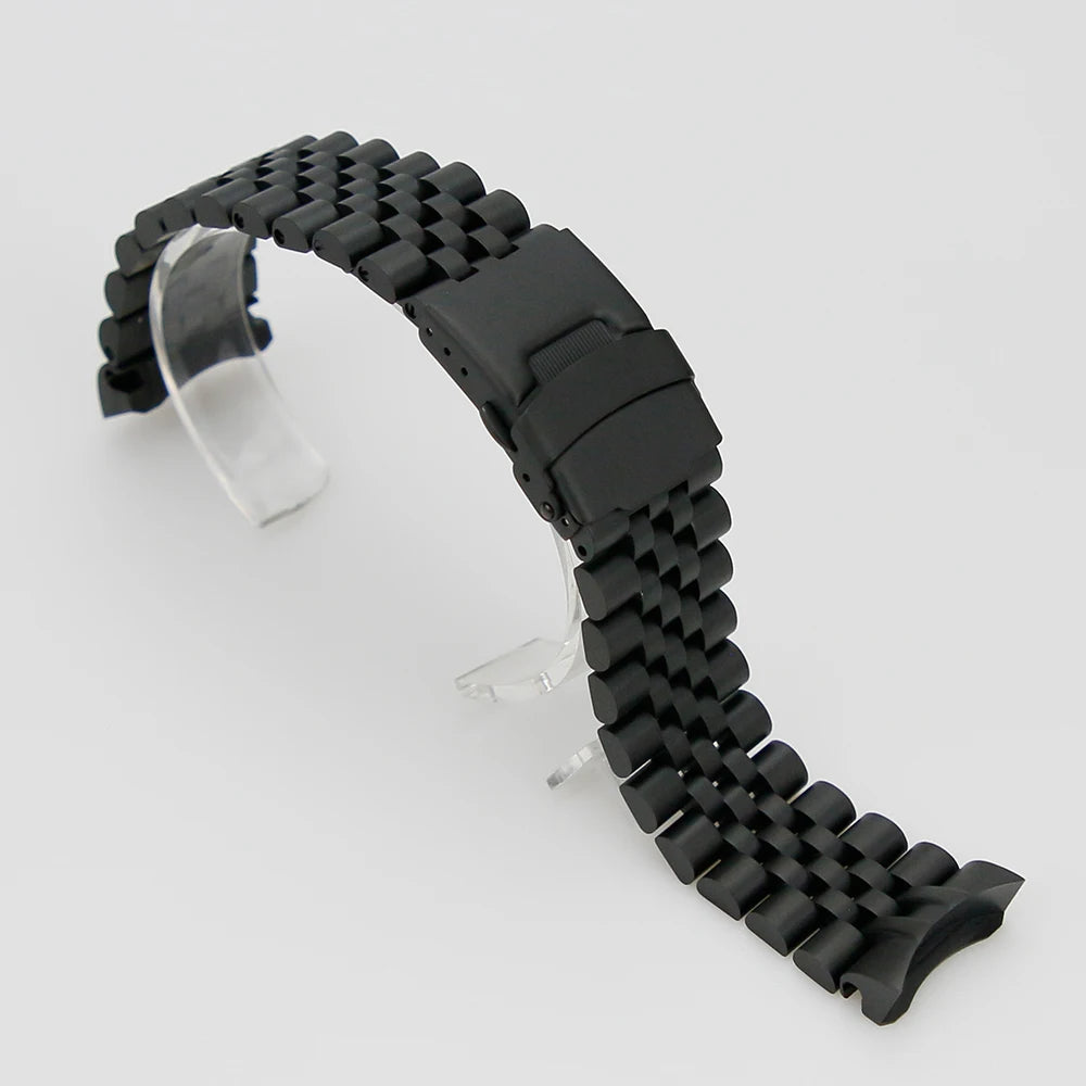 316L Stainless Steel Coved Head 22mm Solid 5 Link SKX007 Watch Bracelet Band