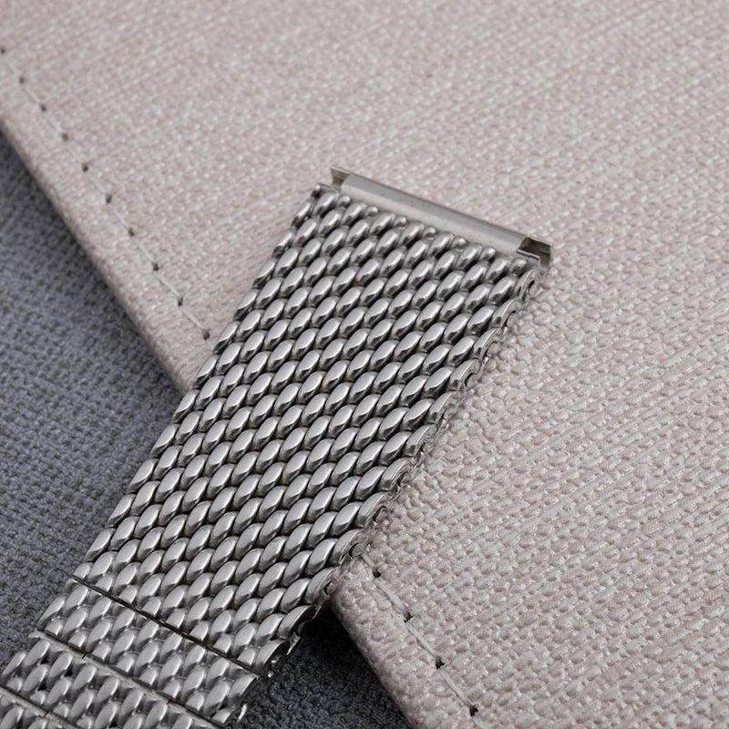 22mm Quality 316L Stainless Steel Woven Mesh Watchband For Breitling/Omega/IWC/Tudor Strap AB2010 Solid Metal Watch Bracelet