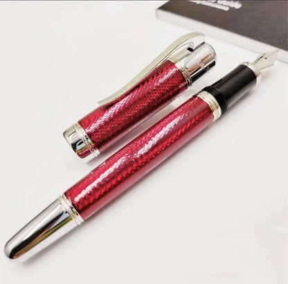 Hot John Kennedy JFK Carbon Fiber MB Gifts Fountain Pens Rollerball Ballpoint Pen Dark Blue Writing Stationery Gifts Fountain