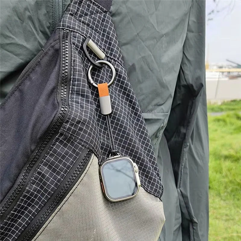 【Plej Ŝatata de Aĉetanto!】Mallonga Penda Ŝnura Kolĉeno por Horloĝĉeno Taŭga por Aŭto/Hejma Ŝlosilŝnuro por Sporta Horloĝo