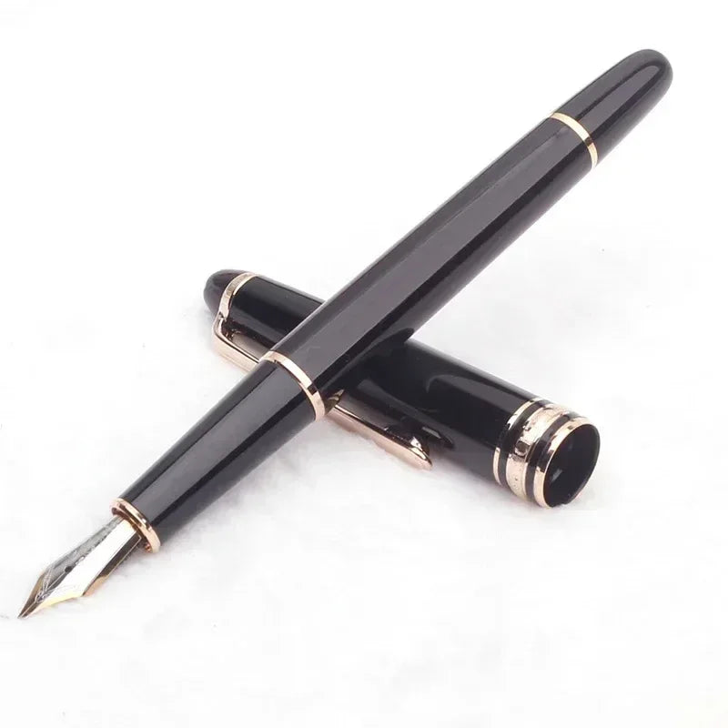 Monte Meisterstuck Collection Black 163 Pen Resin Ballpoint MB Rollerball Pens Platinum Coated Inlay Series Number Blance