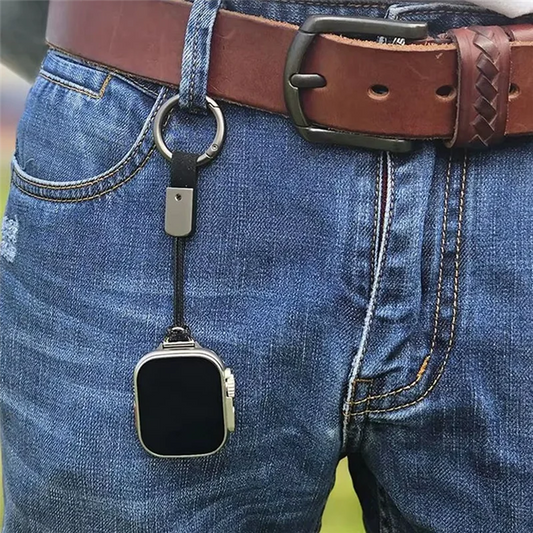 【Plej Ŝatata de Aĉetanto!】Mallonga Penda Ŝnura Kolĉeno por Horloĝĉeno Taŭga por Aŭto/Hejma Ŝlosilŝnuro por Sporta Horloĝo